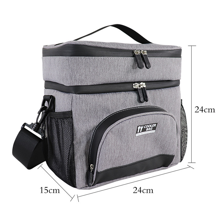 定制雙層錫箔保溫冰包牛津布便當(dāng)包雙提手冰袋大容量